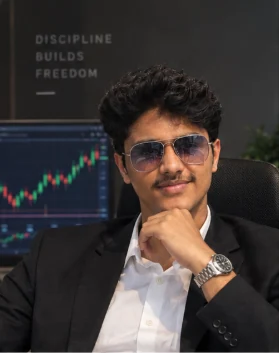 Ayush seated at his trading desk