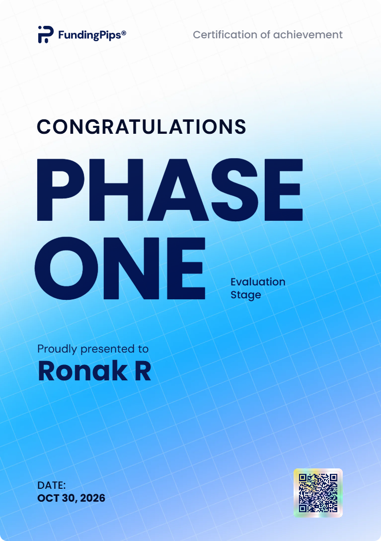 Ronak R FundingPips Passed